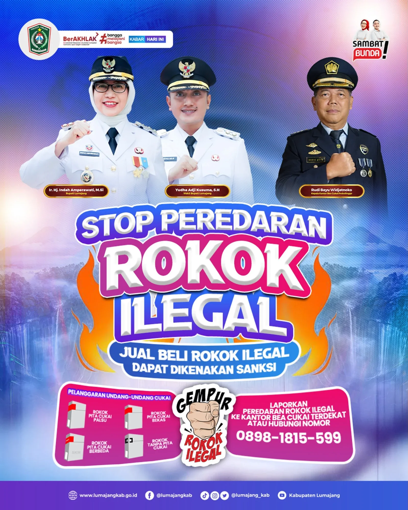 Stop peredaran rokok ilegal -- Pemkab Lumajang dan Bea Cukai Probolinggo