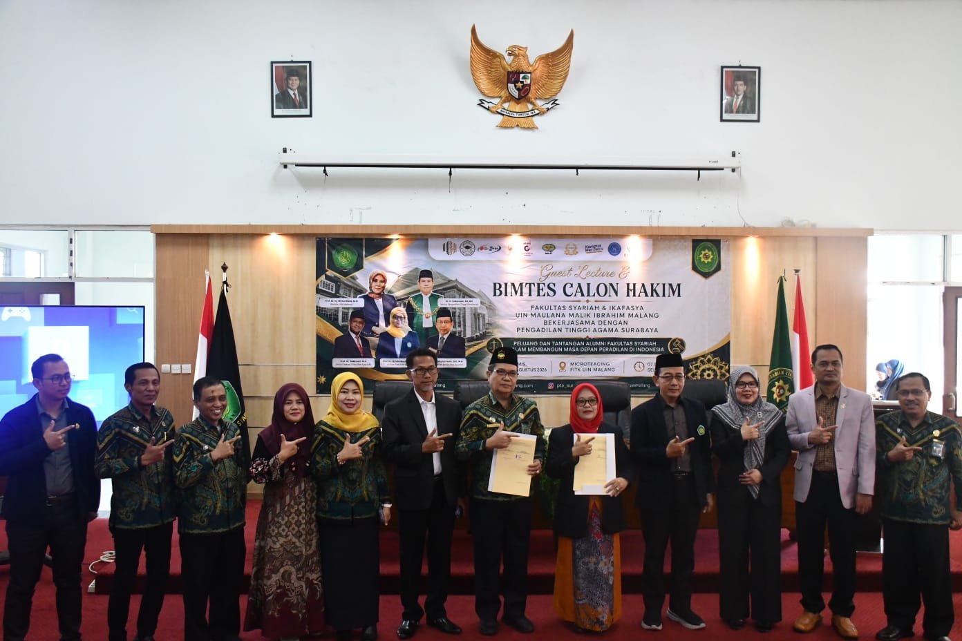 Dekan Fakultas Syariah UIN Malang, Prof. Umi Sumbulah membuka Bimtes Calon Hakim 2026, Kamis (13/8)./dok.UIN Malang