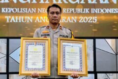 Polres Magetan meraih penghargaan WBK dan Pelayanan Publik Kategori Prima (A) skala nasional./dok.HUM-DNY