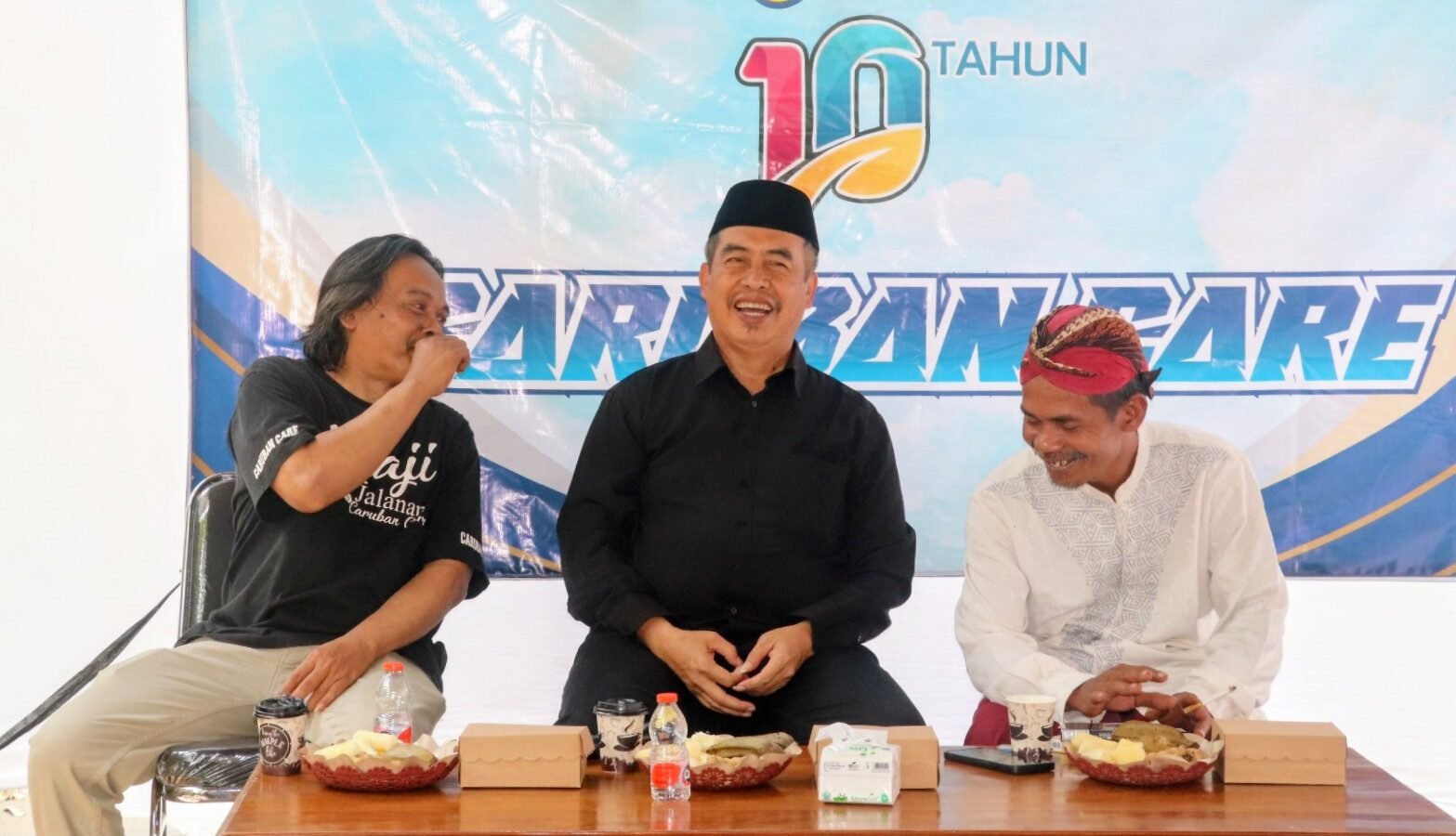 Bupati Madiun Hari Wuryanto menghadiri Caruban Care yang merayakan tahun ke-10 pengabdian kepada masyarakat, Minggu (16/8/2026).
