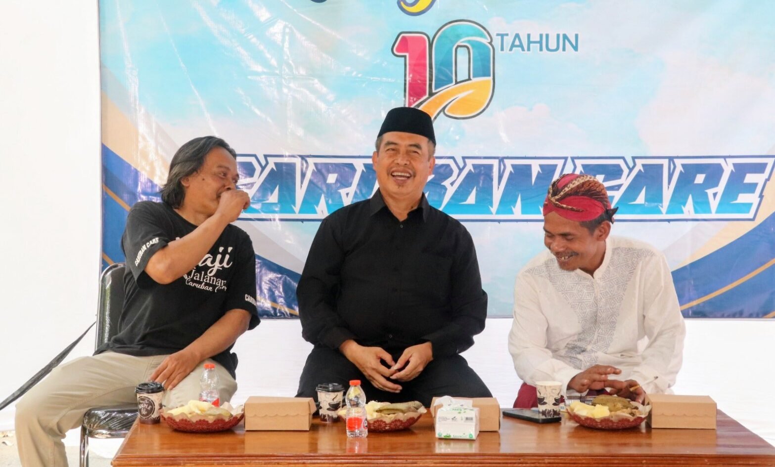 Bupati Madiun Hari Wuryanto menghadiri Caruban Care yang merayakan tahun ke-10 pengabdian kepada masyarakat, Minggu (16/8/2026).