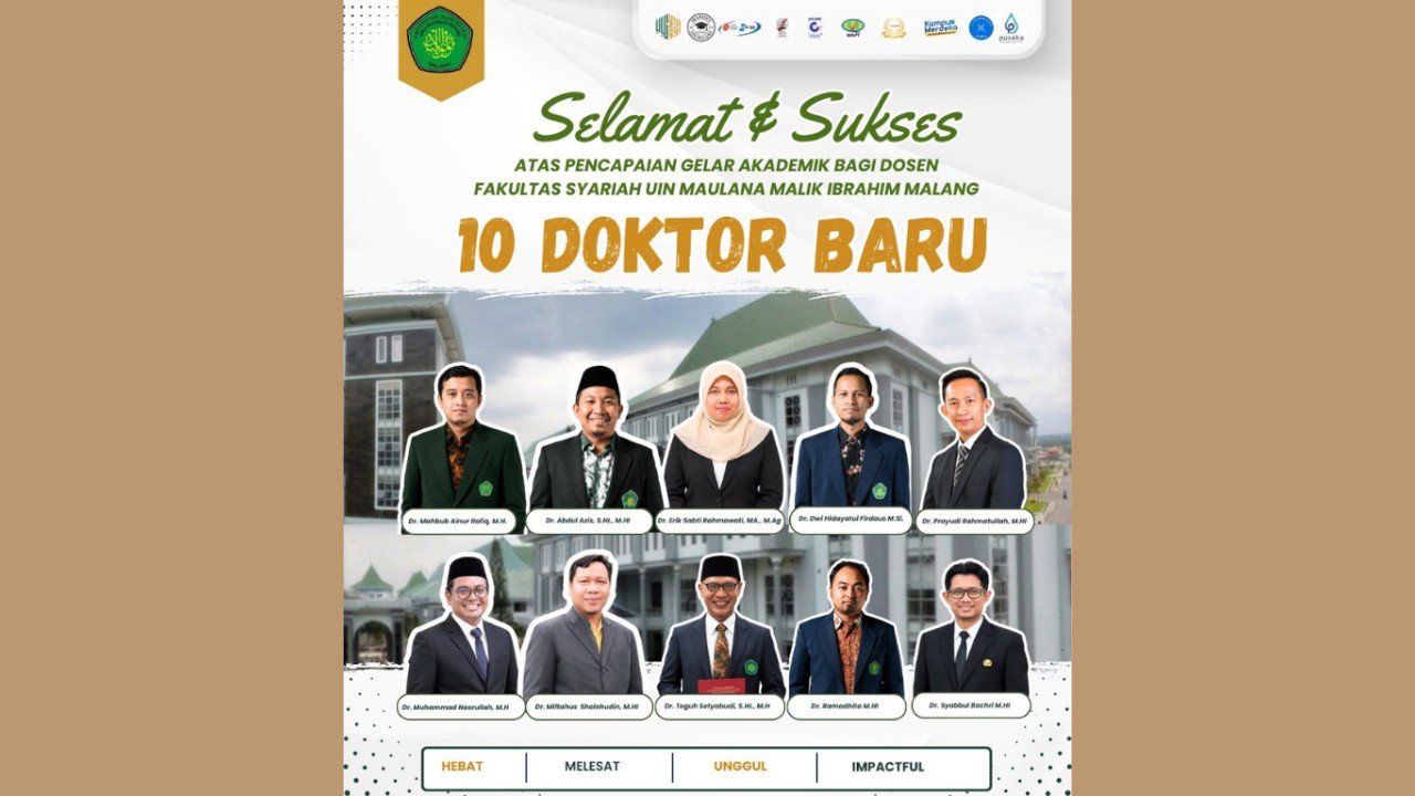 10 doktor baru Fakultas Syariah UIN Malang./dok.UIN Malang