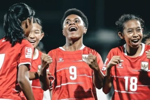 Kesya Arabella (9) mencetak gol kemenangan Timnas Putri Indonesia Garuda Pertiwi U-16 atas Hongkong di Srikandi Merdeka Cup 2026 (18/8)./Instagram @timnasindonesia