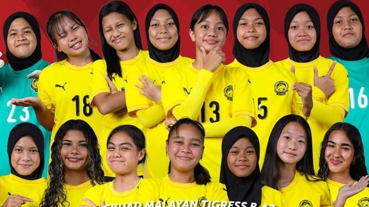 Malaysia Putri finis ketiga di Srikandi Merdeka Cup 2026 U-16 usai mengalahkan Yordania 4-0 di Super Soccer Arena, Kudus (23/8)./Instagram @famalaysia