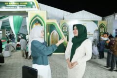 Momentum Muktamar ke-35 NU: Senator DPD RI Lia Istifhama (kanan) saat diwawancarai di sela-sela agenda Muktamar ke-35 NU di Ponpes Bahrul Ulum, Jombang