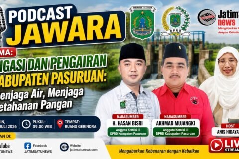Podcast JAWARA membahas irigasi Kabupaten Pasuruan bersama Komisi III DPRD Kabupaten Pasuruan