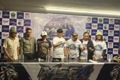 Suasana konferensi pers peluncuran kejuaraan tinju Malang Super Fight di hadapan awak media dan atlet