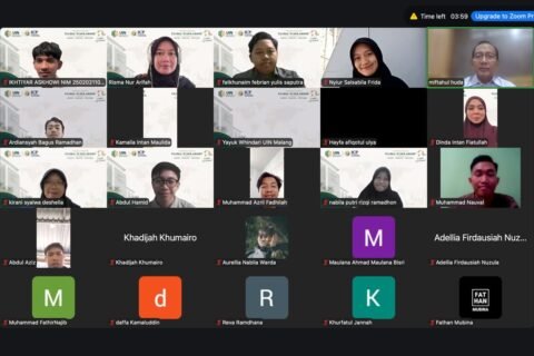 Lulusan Fakultas Syariah UIN Malang membagikan pengalamannya di kelas daring ICP tentang studi internasionalnya dengan menembus beasiswa LPDP 2026./dok.UIN Malang