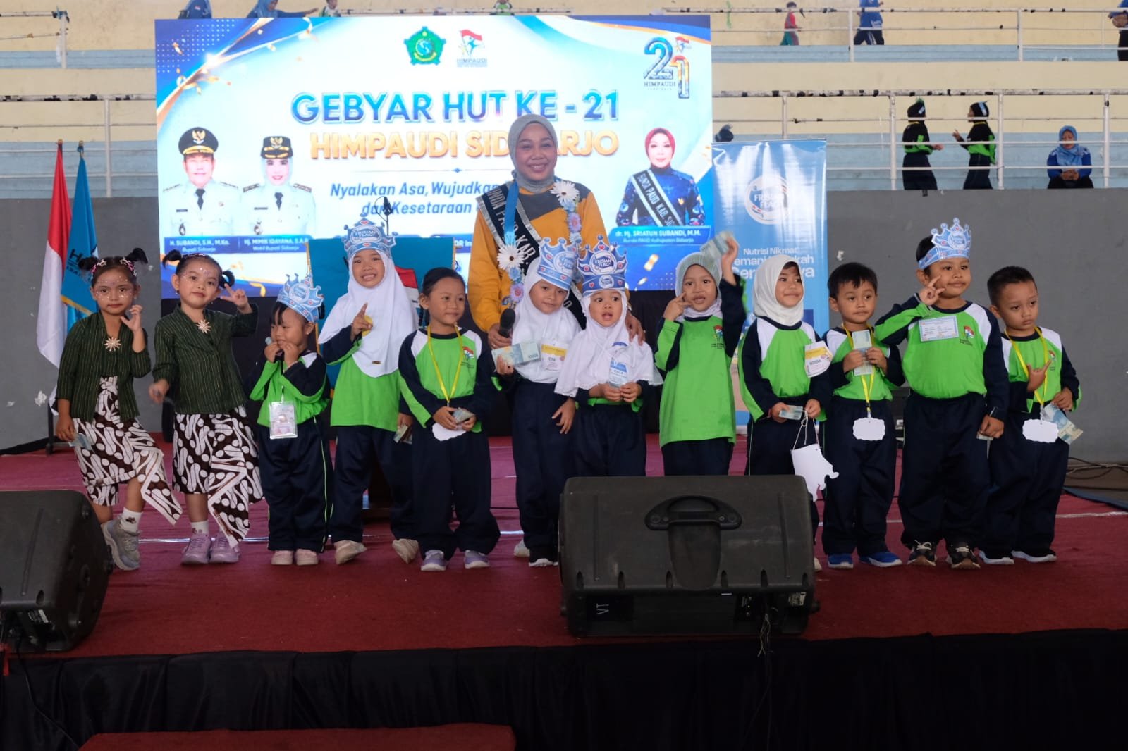 2.559 Anak PAUD Meriahkan HUT Ke-21 HIMPAUDI Sidoarjo, Bunda PAUD Sriatun Subandi Tekankan Sinergi Guru dan Orang Tua