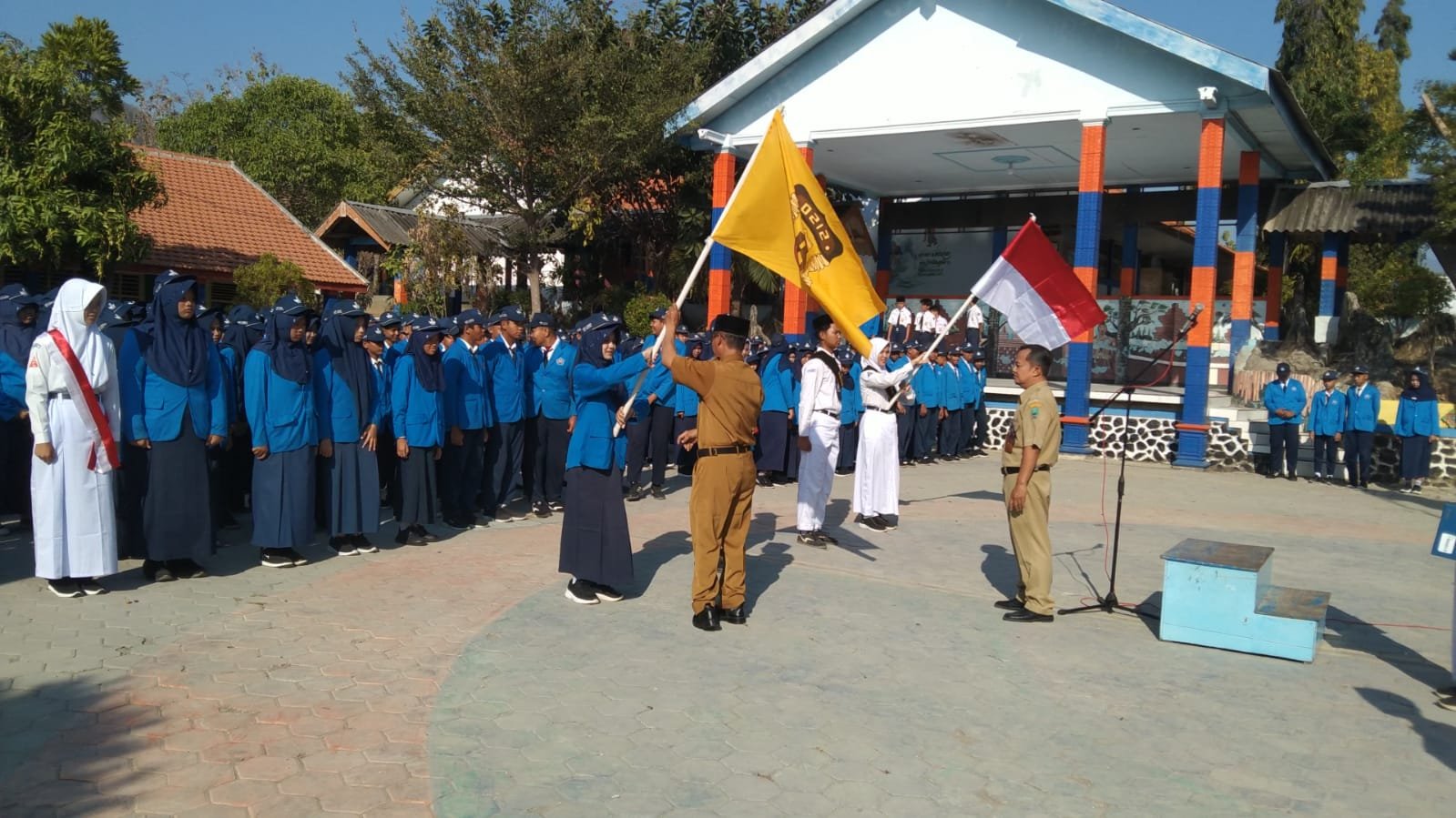 Pengukuhan Ketua OSIS SMP 1 Parang Magetan 2026/27, Senin (14/9)./dok.DNY