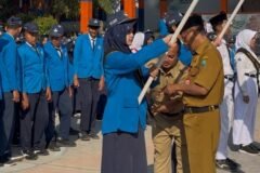 Pelantikan Ketua OSIS SMPN 1 Parang Magetan 2026/27, Senin (14/9)./dok.DNY