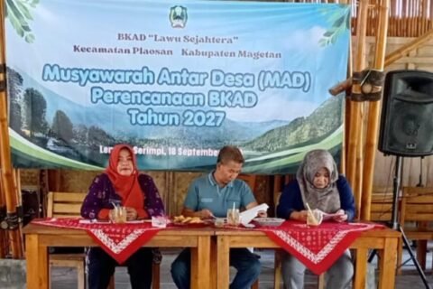 BKAD Lawu Sejahtera Plaosan Magetan menggelar Musyawarah Antardesa untuk Perencanaan BKAD 2027./dok.DNY