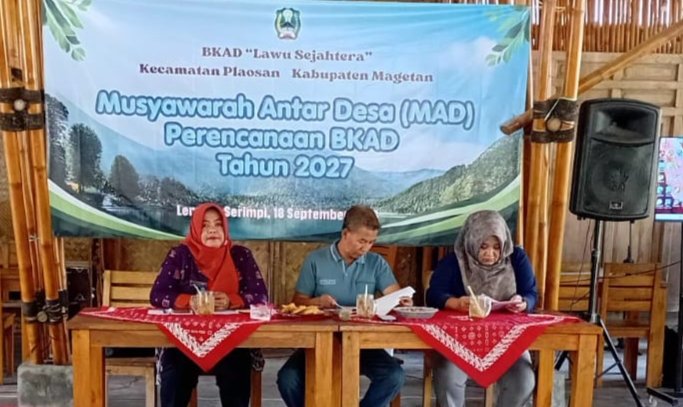 BKAD Lawu Sejahtera Plaosan Magetan menggelar Musyawarah Antardesa untuk Perencanaan BKAD 2027./dok.DNY
