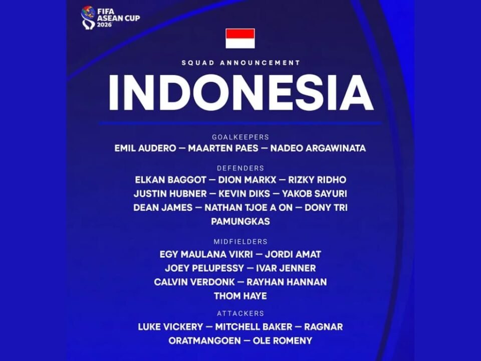 Daftar 23 pemain Timnas Indonesia di FIFA ASEAN Cup 2026, tanpa wakil dari klub Jawa Timur./Instagram @fifaaseancup