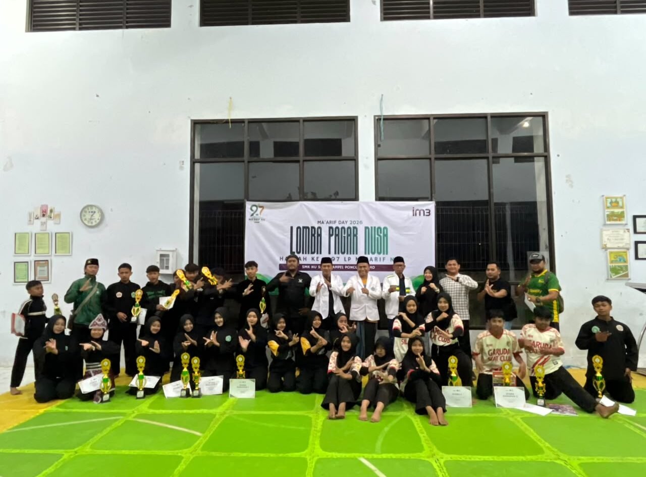 Sinergi Pagar Nusa dan LP Ma'arif di Ma'arif Day 2026 yang diikuti 220 pesilat muda./dok.ROF