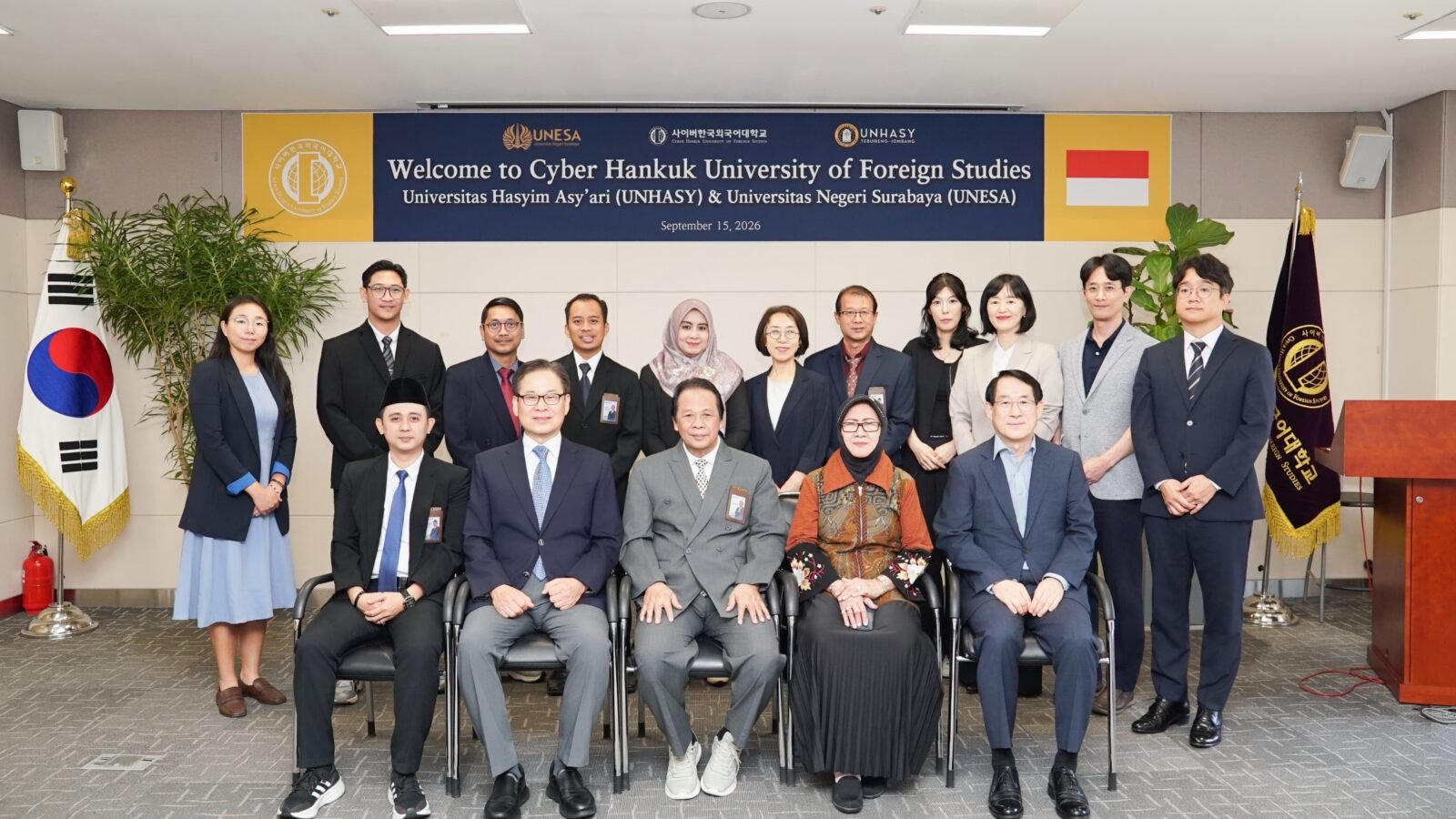 Kolaborasi akademis antara UNHASY dan Unesa dengan HUFS untuk membuka pintu mahasiswa belajar hingga ke Korea Selatan./dok.Unesa