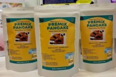 Produk Premix Pancake Gluten Free Flashana berbahan dasar tepung pisang hasil inovasi hilirisasi program Dosen Berkarya FTAB Universitas Brawijaya bersama CV Sumber Pangan Lestari Jaya di Ngawi.