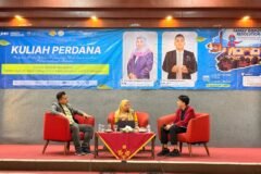 Dr Erik Sabti Rahmawati membahas Family Dispute Resolution di kuliah perdana HKI UMM, Selasa (29/9)./dok.UIN Malang