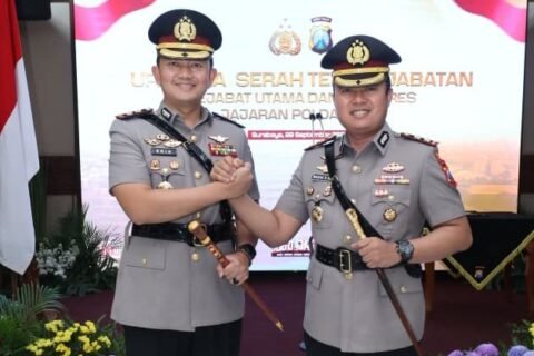 Kepemimpinan Polres Magetan berganti, dari Raden Erik Bangun Prakasa ke Kapolres baru, Bagas Sancoyoning Aji./dok.HUM-DNY