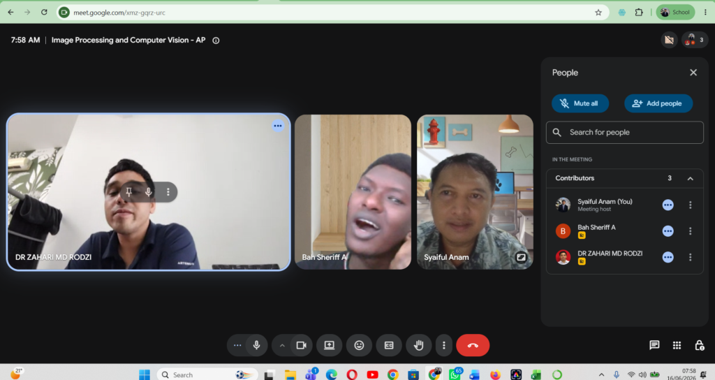 Perkuliahan Online 1 pada Mata Kuliah Image Processing dan Computer Vision