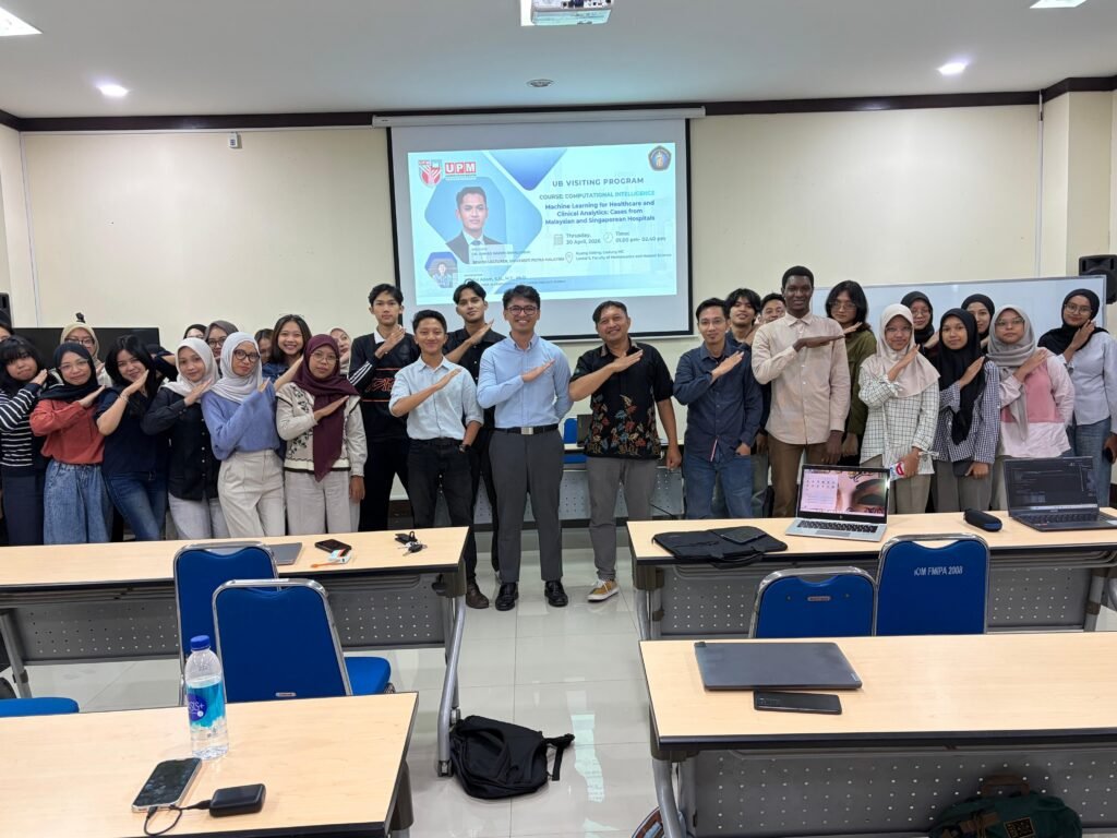 Suasana kegiatan Visiting Lecturer Program (VLP) 2026 yang mempertemukan akademisi FSTeM UB bersama Dr. Ahmad Hakiim Bin Jamaluddin dari UPM Malaysia untuk mendalami penerapan teknologi komputasi cerdas.