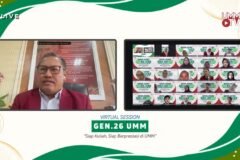 Suasana seru Pra-Pesmaba 2026 UMM. Rektor Nazaruddin Malik memaparkan 3 pilar "ESC" di hadapan ribuan "Gen 26" yang bergabung secara virtual, menyebarkan semangat "Siap Kuliah, Siap Berprestasi".