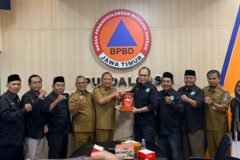LAK-PB MUI Jatim yang dipimpin oleh Ketua H. Hambali, SE, melakukan kunjungan silaturahim ke kantor BPBD Provinsi Jawa Timur.