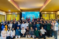 Potret kebersamaan delegasi BEM, pemuda NU, dan tokoh pergerakan seusai merumuskan resolusi keadilan sosial dalam acara Tapal Kuda Youth Summit 2026 di Aula Utama UNU Pasuruan, Selasa (8/9/2026).