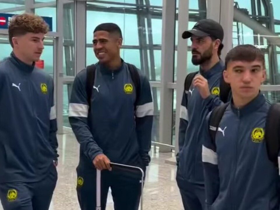 Brad Tapp, Bergson, Paulo Josue, dan Manuel Hidalgo saat akan berangkat ke Jakarta, Indonesia untuk mengikuti FIFA ASEAN Cup 2026./Instagram @malaysia_nt