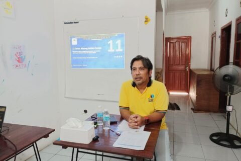 Pendiri MAC, Mohammad Cahyadi, S.E., saat memaparkan perkembangan program layanan dan fasilitas lembaga di hadapan publik.