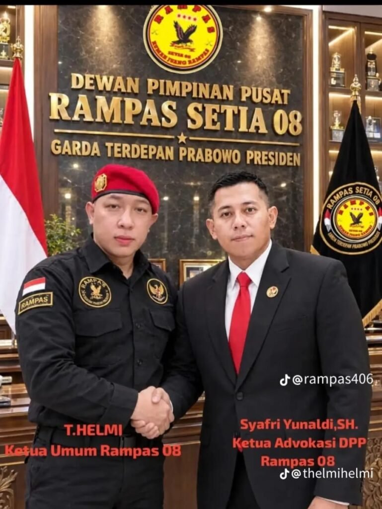 T.Helmi, Ketum DPP Rampas 08 dan Syafri Yunaldi, SH, Ketua Advokasi DPP Rampas 08
