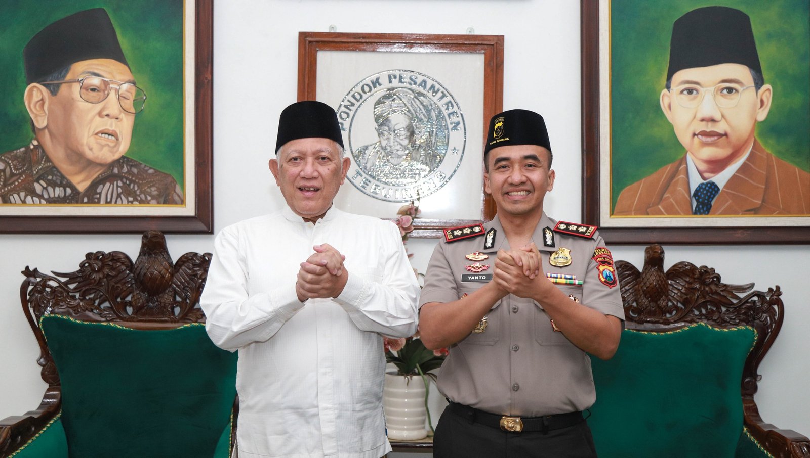 Silaturahmi Kamtibmas, Kapolres Jombang Kunjungi Kiai Pondok Pesantren Tebuireng