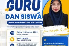 Poster Acara Workshop Guru dan Siswa dengan Narasumber Anis Hidayatie, S.Ag