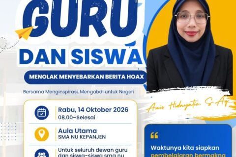 Poster Acara Workshop Guru dan Siswa dengan Narasumber Anis Hidayatie, S.Ag