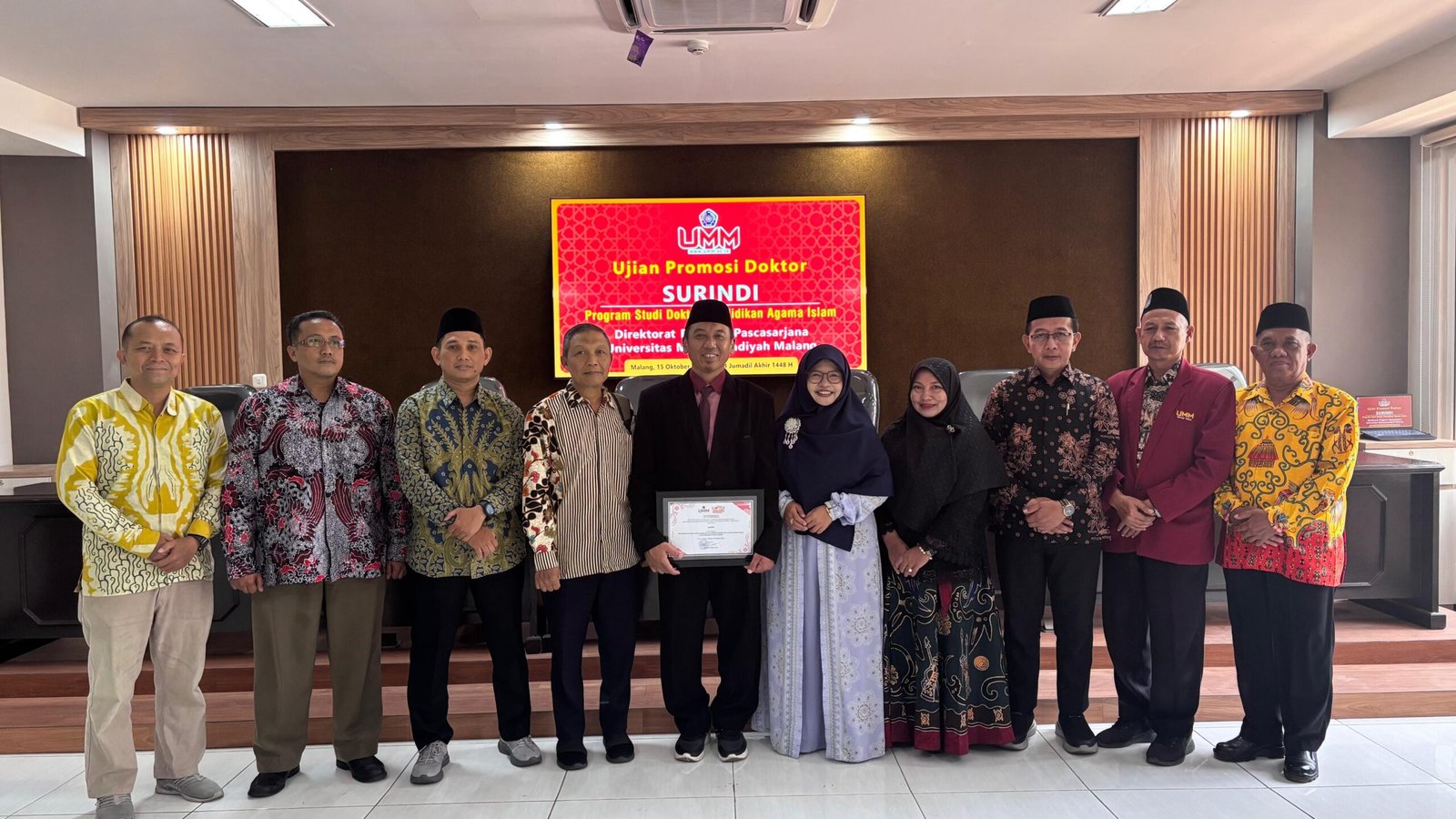 Surindi Widyaiswara BDK Papua Jadi Doktor ke-167 di UMM, Kembangkan Media Digital Pembelajaran Al-Islam