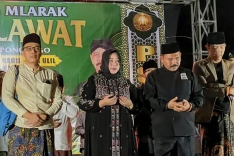Plt Bupati Ponorogo menghadiri pengukuhan Ketua Rayon PSHT Ranting Mlarak, Sabtu (17/10)./dok.DNY-HUM