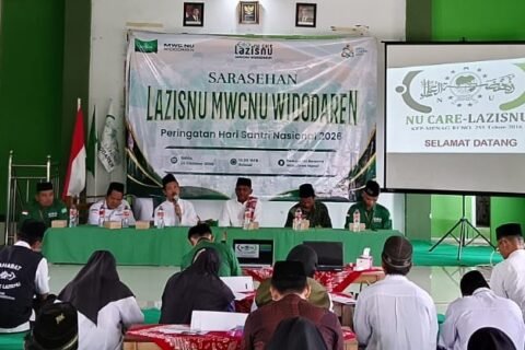 Momen Hari Santri Nasional 2026, NU Care MWCNU Widodaren Ngawi menggelar sarasehan untuk penguatan kelembagaan dan transparansi ZIS (24/10)./dok.Qony