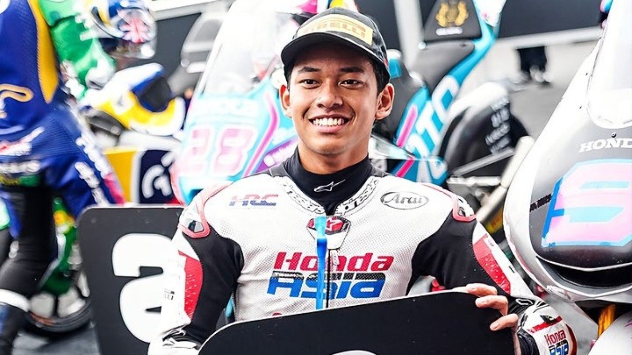 Veda Pratama pole position di Moto3 Australia 2026, menjadi sejarah yang turut diabadikan MotoGP./Instagram @motogp