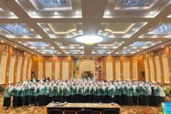 Kekompakan perwakilan dari 44 pimpinan cabang (PW) IPPNU se-Jawa Timur berfoto bersama dalam forummenuju kongres