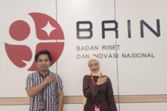 Dokumentasi Mahasiswa dengan Pembimbing Lapangan di BRIN KST B.J. Habibie, Serpong.