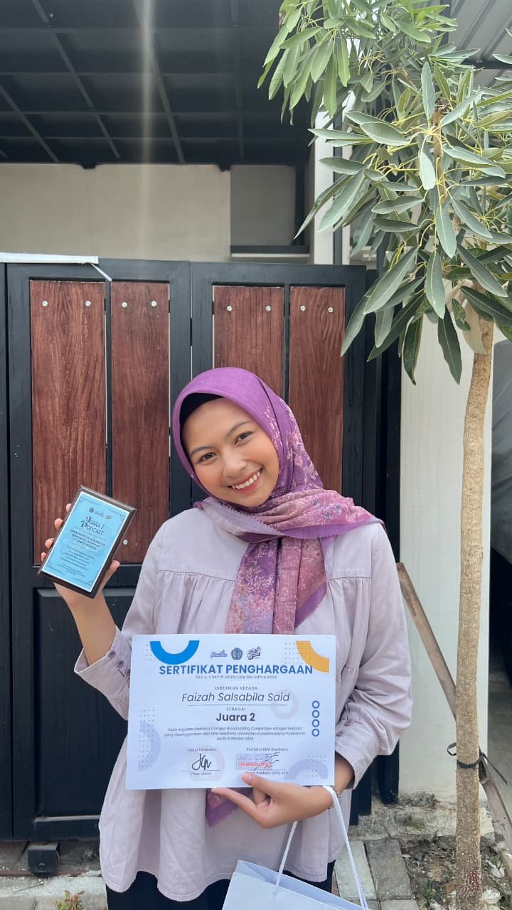Faizah Salsabila, Mahasiswa PAI UIN Malang, Raih Juara 2 Lomba Podcast Nasional