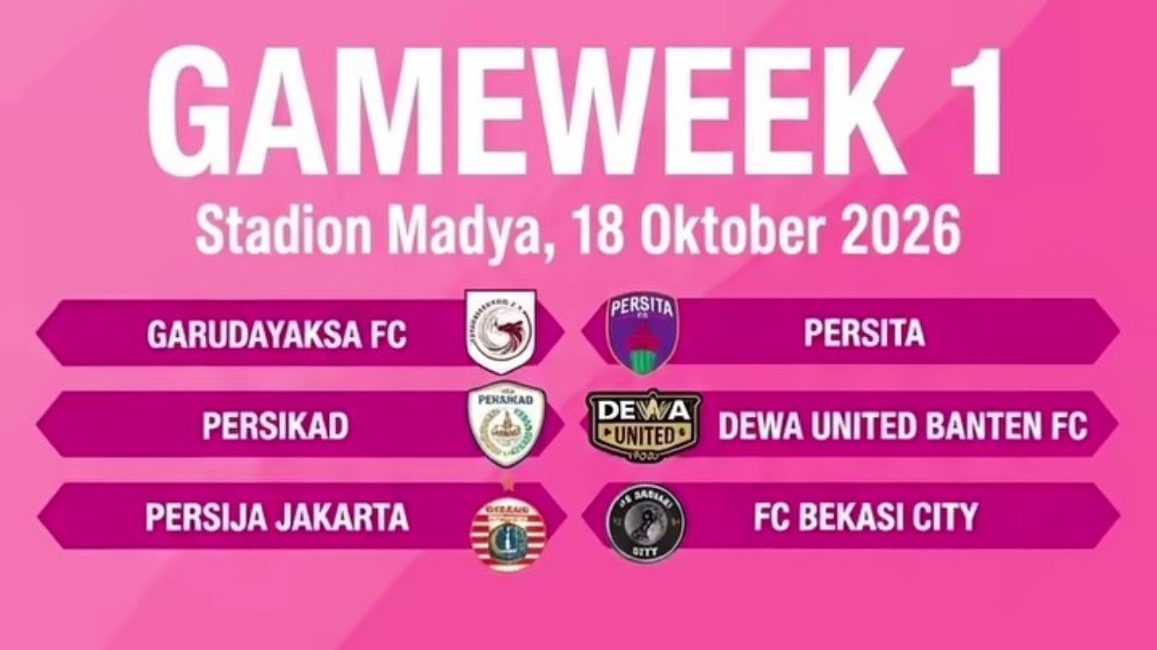 Jadwal pekan pertama IWL 2026/27 pada Minggu, 18 Oktober 2026./Instagram @indonesiawomensleague