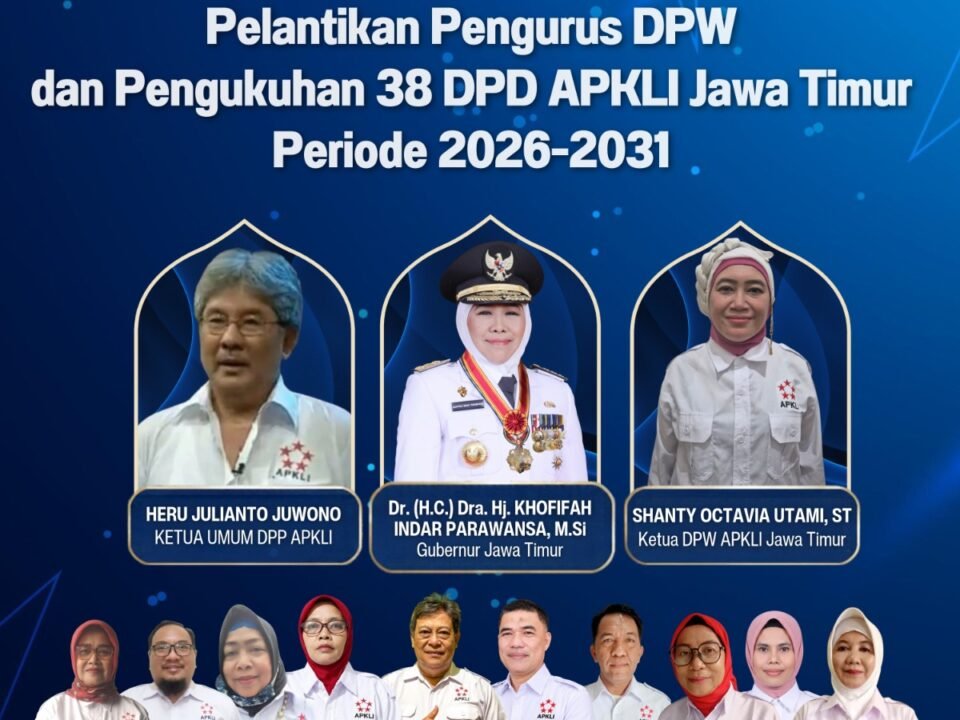Flyer kegiatan Pelantikan DPW & DPD APKLI se-Jawa Timur