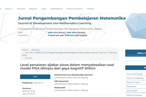 Tampilan depan artikel