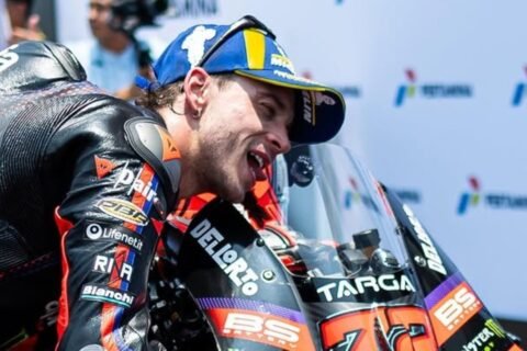Hasil MotoGP Indonesia 2026 dimenangkan Marco Bezzecchi bersama Aprilia dan Marc Marquez kembali menggendong Ducati di Mandalika (11/10)./Instagram @marcobez72