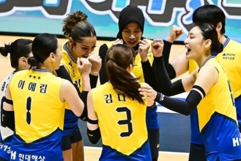 Megawati Hangestri top skor tim namun Hyundai Hillstate gagal lolos ke semifinal KOVO Cup 2026./Instagram @hdecvolleyballteam
