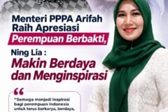 Senator DPD RI Dr. Hj. Lia Istifhama memberikan apresiasi atas diraihnya penghargaan Perempuan Berbakti 2026 oleh Menteri PPPA Arifah Choiri Fauzi, yang dinilai semakin menginspirasi perempuan Indonesia untuk terus berdaya dan berkarya.