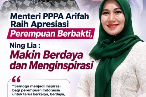 Senator DPD RI Dr. Hj. Lia Istifhama memberikan apresiasi atas diraihnya penghargaan Perempuan Berbakti 2026 oleh Menteri PPPA Arifah Choiri Fauzi, yang dinilai semakin menginspirasi perempuan Indonesia untuk terus berdaya dan berkarya.