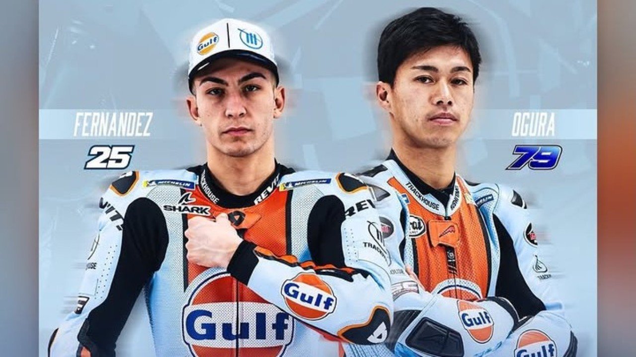 Raul Fernandez dan Ai Ogura finis empat besar di MotoGP Indonesia 2026 untuk mengukuhkan dominasi Aprilia di Mandalika (11/10)./Instagram @trackhousemotogp