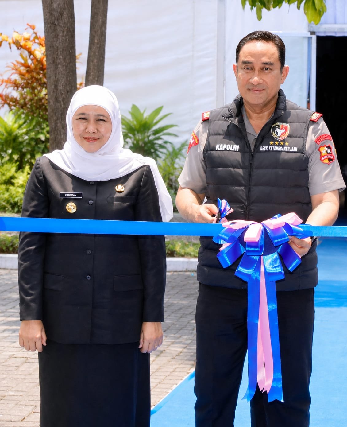 Resmikan Desk Ketenagakerjaan Polri di Jombang, Gubernur Khofifah dan Kapolri Perkuat Perlindungan Pekerja